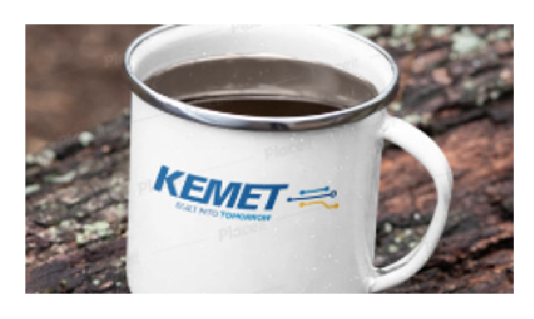 Image of a mug with the KEMET logo