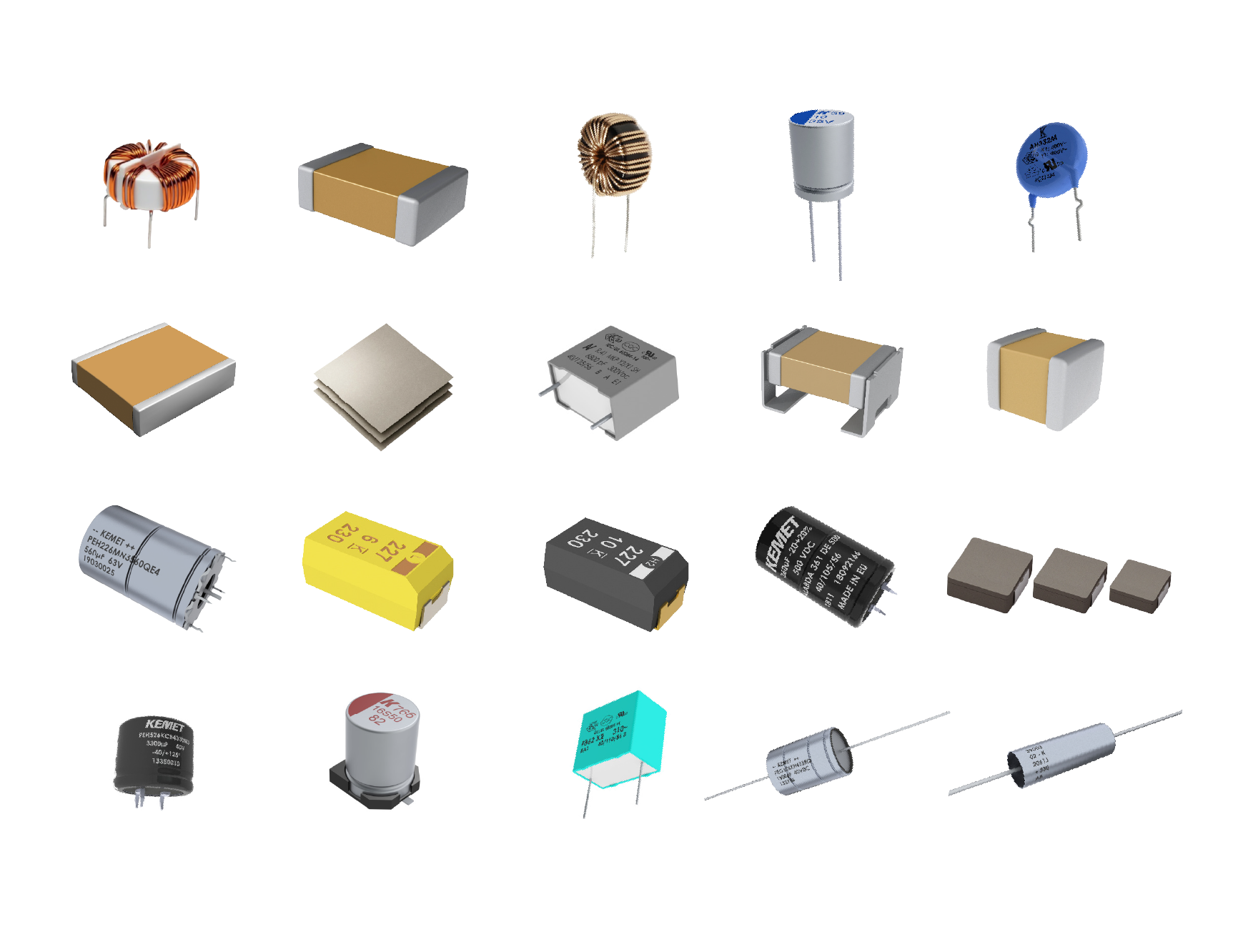 Grid of images of KEMETs products