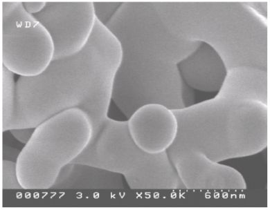 Figure 1 - Ta2O5 dielectric film formed on Ta anode manufactured with flawless technology F-Tech.